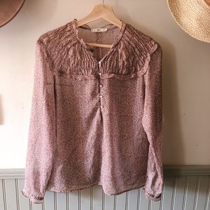 Floral Mauve Blouse